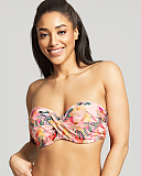 Paradise Bandeau Bikini Pink Tropical TKD Lingerie Panache Swim Fashion F1