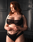 Peep Show Deep Plunge Bra And Brazilian Brief Black TKD Lingerie Scantilly Fashion L1