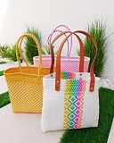 Pink Yellow Multi And White Beach Bag Bask Drift TKD Lingerie L1