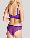Piper Midi Balconnet Bra And Brazilian Brief Violet TKD Lingerie Cleo Fashion B1