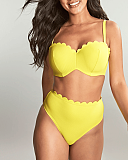 Poppy Moulded Bandeau Bikini And High Waist Brief Sunshine TKD Swimwear Panache Fashion F2