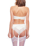 Quinn Bridal Moulded Plunge Strapless Ivory Suspender Belt Brazilian Brief B