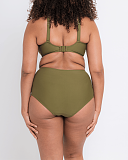 Retro Sun Balcony Bikini And High Waist Brief Olive TKD Lingerie Curvy Kate Swimwear Fashion B1