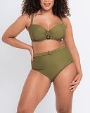 Retro Sun Balcony Bikini And High Waist Brief Olive TKD Lingerie Curvy Kate Swimwear Fashion F1
