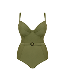 Retro Sun Halterneck Swimsuit Olive TKD Lingerie Curvy Kate Swimwear Fashion CF1