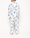 Riley Bauble Print Long Sleeve Pyjama Set Winter White Mix TKD Lingerie Boys Minijammies Fashion B1