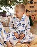 Riley Bauble Print Long Sleeve Pyjama Set Winter White Mix TKD Lingerie Boys Minijammies Fashion L1