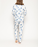 Riley Bauble Print Long Sleeve Pyjama Set Winter White Mix TKD Lingerie Cyberjammies Fashion B1
