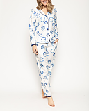 Riley Bauble Print Long Sleeve Pyjama Set Winter White Mix TKD Lingerie Cyberjammies Fashion F1