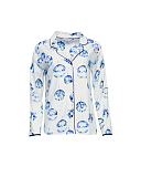 Riley Bauble Print Long Sleeve Top Winter White Mix TKD Lingerie Cyberjammies Fashion CF1