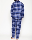 Riley Check Long Sleeve Pyjama Set Navy Mix TKD Lingerie Mens Cyberjammies Fashion B1