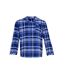 Riley Check Long Sleeve Top Navy Mix TKD Lingerie Mens Cyberjammies Fashion CF1