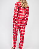 Robyn Check PJ Set Red Mix TKD Lingerie Cyberjammies Fashion B1