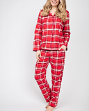 Robyn Check PJ Set Red Mix TKD Lingerie Cyberjammies Fashion F1