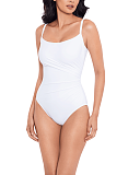 Rock Solid Starr Shaping Swimsuit White TKD Lingerie Miraclesuit Fashion F1