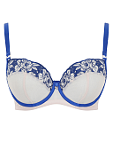 Rosa Balcony Bra Cobalt Latte TKD Lingerie Panache Fashion CF1