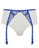 Rosa Suspender Brief Cobalt Latte TKD Lingerie Panache Fashion CF1