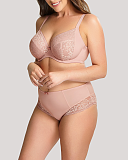 Roxie Plunge Bra And High Waist Brief Misty Rose TKD Lingerie Sculptresse Core F1