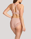 Roxie Plunge Bra And High Waist Brief Misty Rose TKD Lingerie Sculptresse Core RB1