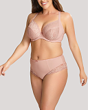 Roxie Plunge Bra And High Waist Brief Misty Rose TKD Lingerie Sculptresse Core RF1