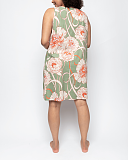 Sage Floral Print Chemise Sage Green Mix TKD Lingerie Cyberjammies Fashion B1