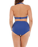 Sail Away Halterneck Bikini and High Waist Brief Blue White TKD Lingerie Curvy Kate Swim Fashion pb
