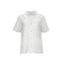 Saskia Embroidered Pyjama Top White TKD Lingerie Cyberjammies C1 min