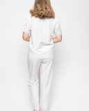 Saskia Embroidered Top And Pants White TKD Lingerie Cyberjammies TB1 min