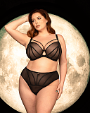Senses Plunge Bra And High Waist Brief Black TKD Lingerie Scantilly Fashion L1