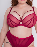 Senses Plunge Bra And High Waist Brief Cherry TKD Lingerie Scantilly Fashion F2