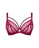 Senses Plunge Bra Cherry TKD Lingerie Scantilly Fashion CF1