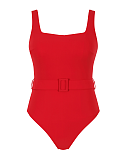 Serena Square Neck Swimsuit Rossa Red TKD Lingerie Panache Swim Fashion CF1