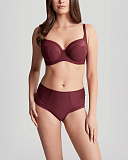 Serene Full Cup Bra And Deep Brief Dark Cherry TKD Lingerie Panache Fashion F1