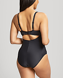 Serenity Moulded Plunge Swimsuit Noir TKD Lingerie Panache Swim Fashion B1 min