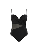 Serenity Moulded Plunge Swimsuit Noir TKD Lingerie Panache Swim Fashion CF1 min