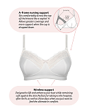 Show Off Non Wired Nursing Bra Ivory Hotmilk TKD Lingerie Core CF1