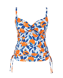 Sicily Eva Balcony Tankini Sicily Print TKD Lingerie Panache Swim Fashion CF1