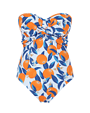 Sicily Tatiana Twist Bandeau Swimsuit Sicily Print TKD Lingerie Panache Swim Fashion CF1
