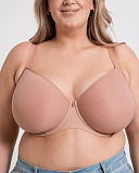 Smoothie Spacer Moulded T Shirt Plunge Bra Latte Curvy Kate TKD Lingerie Core F2