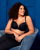 Smoothie T Shirt Plunge Bra Black TKD Lingerie Curvy Kate Core Lingerie L2
