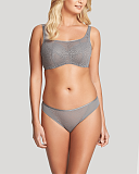 Sofia Dare Crop Top Balconnet Bra And Brazilian Brief Frost Grey TKD Lingerie Fashion Cleo F1