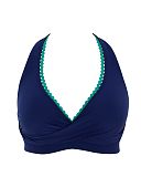 Sofia Non Wired Halter Bikini Ric Rac Navy TKD Lingerie Panache Swim Fashion CF1