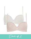 Sophia Non Wired Shirt Bra Blush Cream TKD Lingerie Royce Core CF2