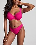 Spirit Lauren Plunge Bikini And Brazilian Brief Magenta TKD Lingerie Panache Swim Fashion F1