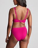 Spirit Lauren Plunge Bikini And Classic Brief Magenta TKD Lingerie Panache Swim Fashion B1