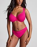 Spirit Lauren Plunge Bikini And Classic Brief Magenta TKD Lingerie Panache Swim Fashion F1
