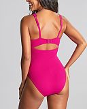 Spirit Rita Plunge Swimsuit Magenta TKD Lingerie Panache Swim Fashion B1