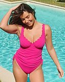 Spirit Selena Plunge Tankini And Brazilian Magenta TKD Lingerie Panache Swim Fashion L1