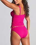 Spirit Selena Plunge Tankini And Classic Brief Magenta TKD Lingerie Panache Swim Fashion B1