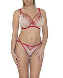 Submision Bra And Thong Latte Red TKD Lingerie Scantilly Fashion F1